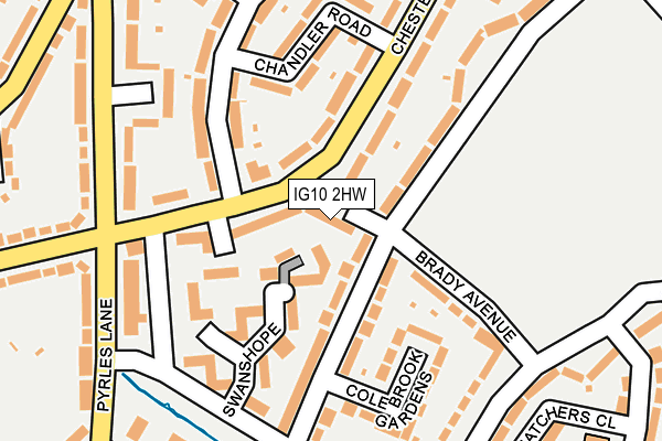 IG10 2HW map - OS OpenMap – Local (Ordnance Survey)