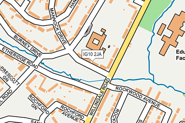 IG10 2JA map - OS OpenMap – Local (Ordnance Survey)