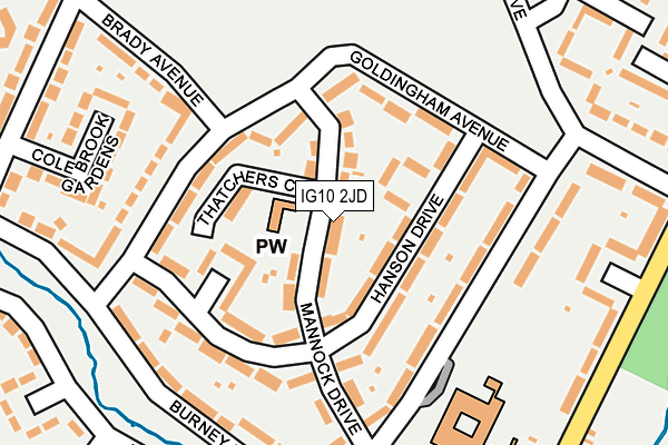 IG10 2JD map - OS OpenMap – Local (Ordnance Survey)
