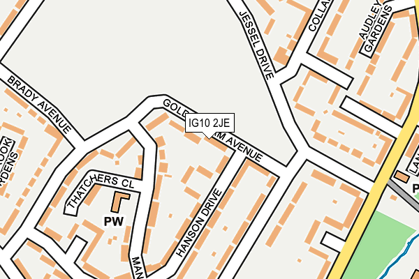 IG10 2JE map - OS OpenMap – Local (Ordnance Survey)