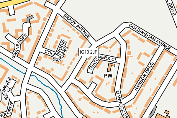 IG10 2JF map - OS OpenMap – Local (Ordnance Survey)