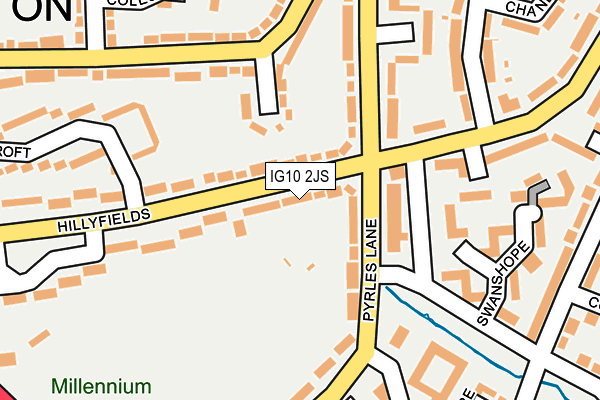 IG10 2JS map - OS OpenMap – Local (Ordnance Survey)