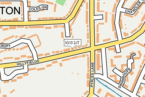 IG10 2JT map - OS OpenMap – Local (Ordnance Survey)