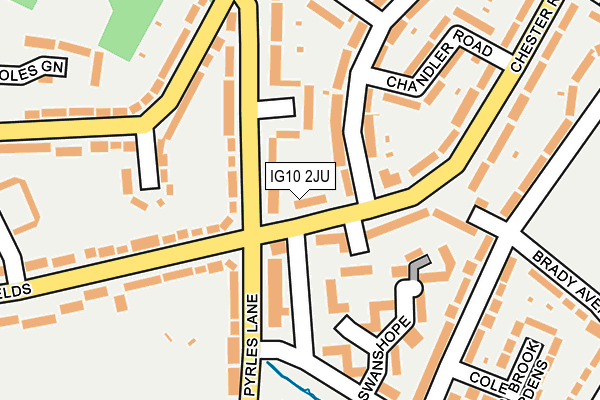 IG10 2JU map - OS OpenMap – Local (Ordnance Survey)