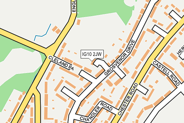 IG10 2JW map - OS OpenMap – Local (Ordnance Survey)