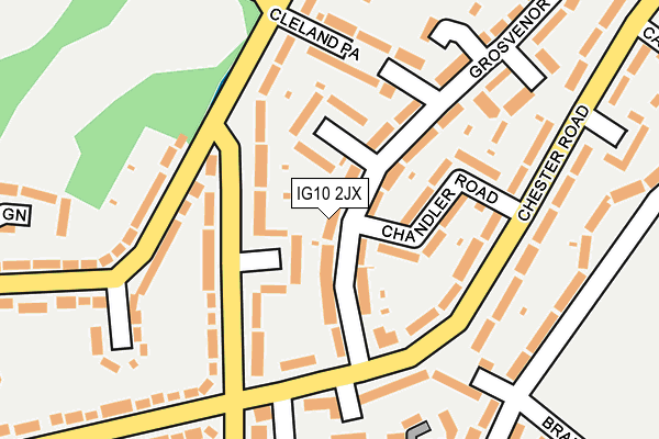 IG10 2JX map - OS OpenMap – Local (Ordnance Survey)