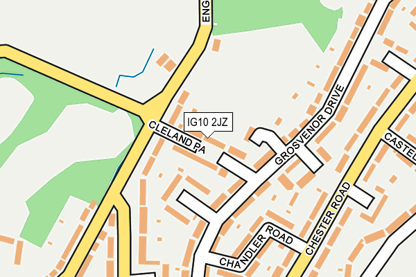 IG10 2JZ map - OS OpenMap – Local (Ordnance Survey)
