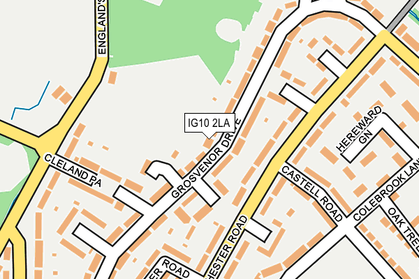 IG10 2LA map - OS OpenMap – Local (Ordnance Survey)