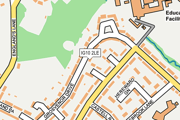 IG10 2LE map - OS OpenMap – Local (Ordnance Survey)