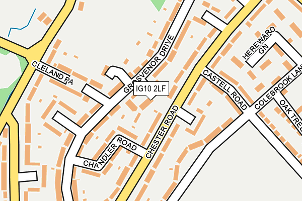 IG10 2LF map - OS OpenMap – Local (Ordnance Survey)