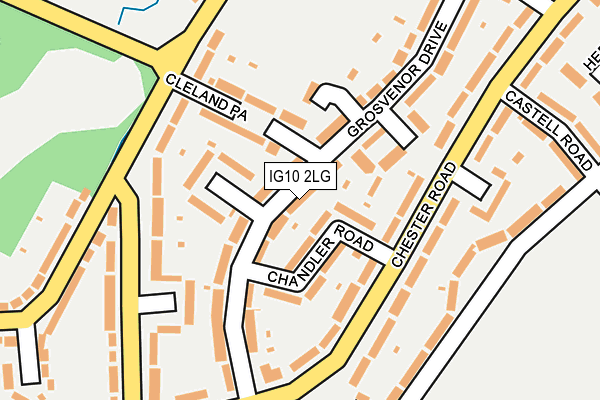 IG10 2LG map - OS OpenMap – Local (Ordnance Survey)