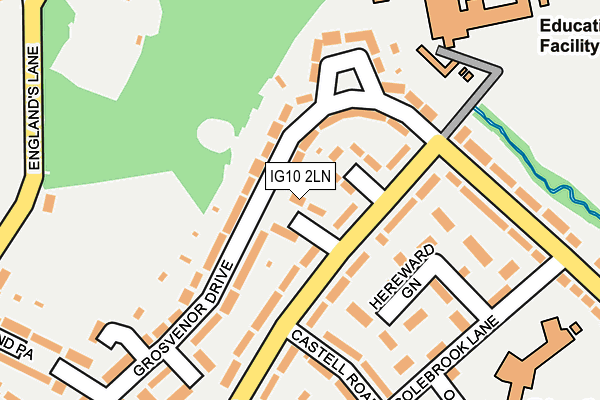 IG10 2LN map - OS OpenMap – Local (Ordnance Survey)