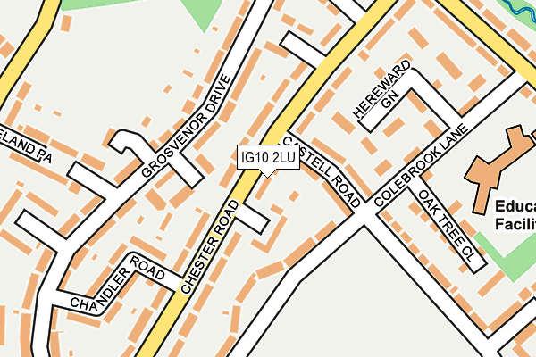 IG10 2LU map - OS OpenMap – Local (Ordnance Survey)