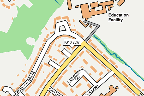 IG10 2LW map - OS OpenMap – Local (Ordnance Survey)
