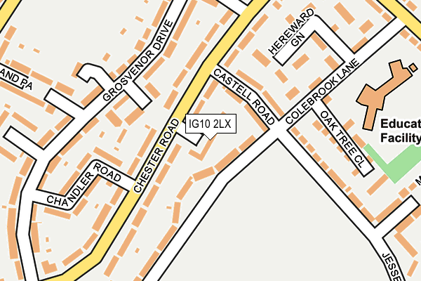 IG10 2LX map - OS OpenMap – Local (Ordnance Survey)