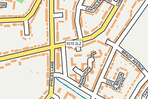 IG10 2LZ map - OS OpenMap – Local (Ordnance Survey)