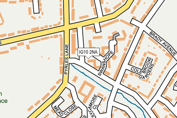 IG10 2NA map - OS OpenMap – Local (Ordnance Survey)