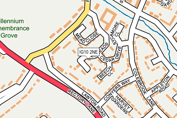 IG10 2NE map - OS OpenMap – Local (Ordnance Survey)