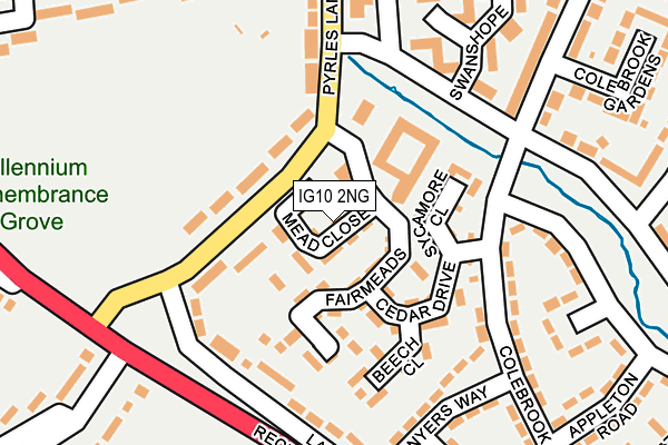 IG10 2NG map - OS OpenMap – Local (Ordnance Survey)