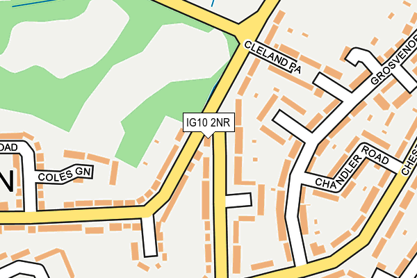 IG10 2NR map - OS OpenMap – Local (Ordnance Survey)
