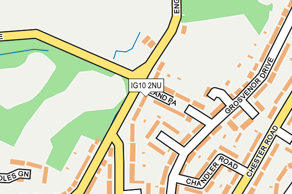 IG10 2NU map - OS OpenMap – Local (Ordnance Survey)