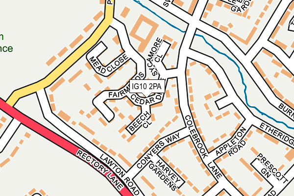 IG10 2PA map - OS OpenMap – Local (Ordnance Survey)