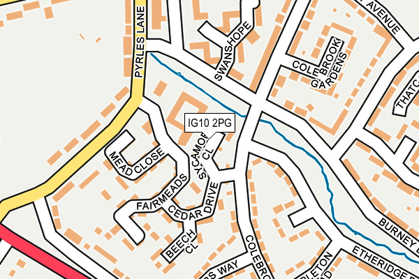 IG10 2PG map - OS OpenMap – Local (Ordnance Survey)