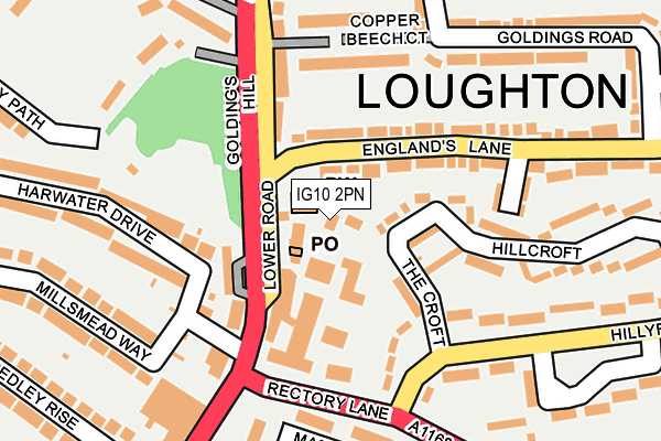 IG10 2PN map - OS OpenMap – Local (Ordnance Survey)