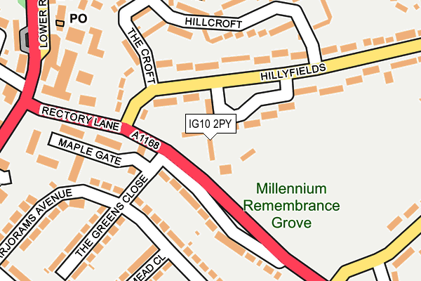 IG10 2PY map - OS OpenMap – Local (Ordnance Survey)