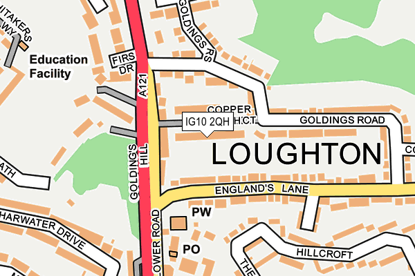 IG10 2QH map - OS OpenMap – Local (Ordnance Survey)