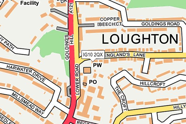 IG10 2QX map - OS OpenMap – Local (Ordnance Survey)