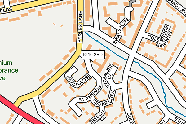 IG10 2RD map - OS OpenMap – Local (Ordnance Survey)