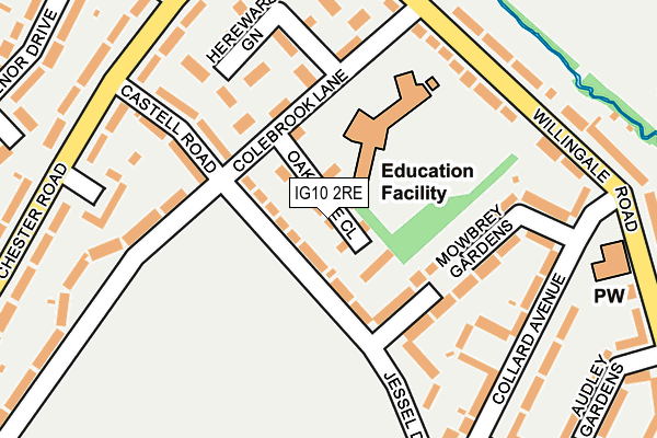 IG10 2RE map - OS OpenMap – Local (Ordnance Survey)