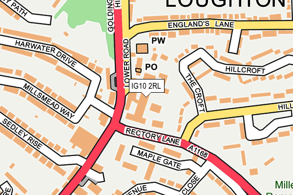 IG10 2RL map - OS OpenMap – Local (Ordnance Survey)