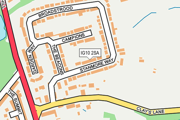 IG10 2SA map - OS OpenMap – Local (Ordnance Survey)