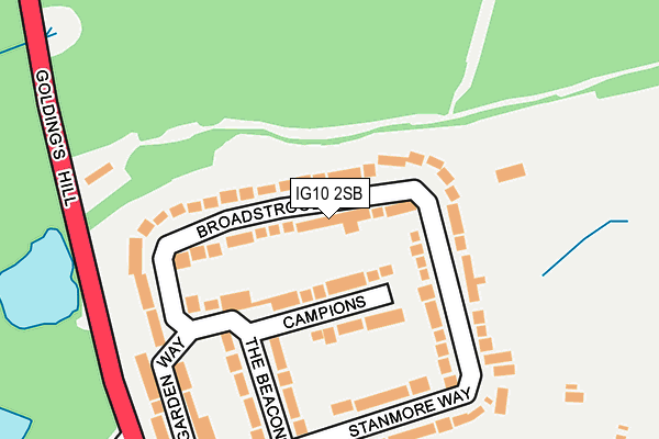 IG10 2SB map - OS OpenMap – Local (Ordnance Survey)