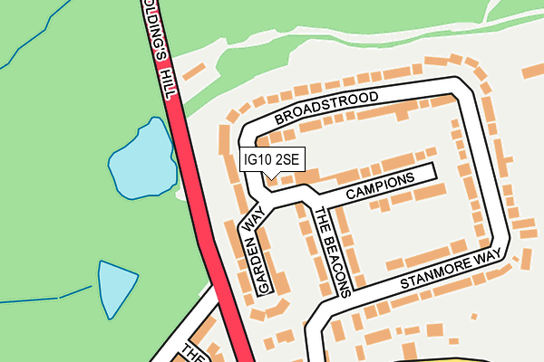 IG10 2SE map - OS OpenMap – Local (Ordnance Survey)