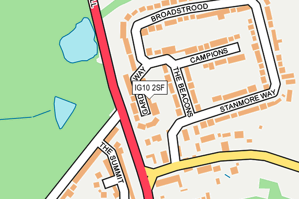 IG10 2SF map - OS OpenMap – Local (Ordnance Survey)