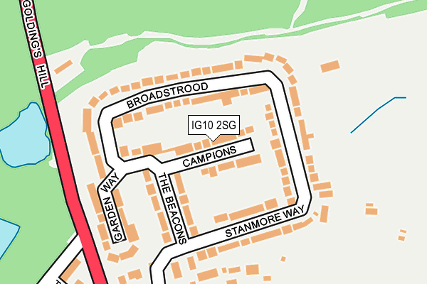 IG10 2SG map - OS OpenMap – Local (Ordnance Survey)