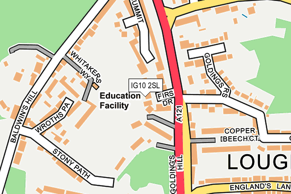 IG10 2SL map - OS OpenMap – Local (Ordnance Survey)