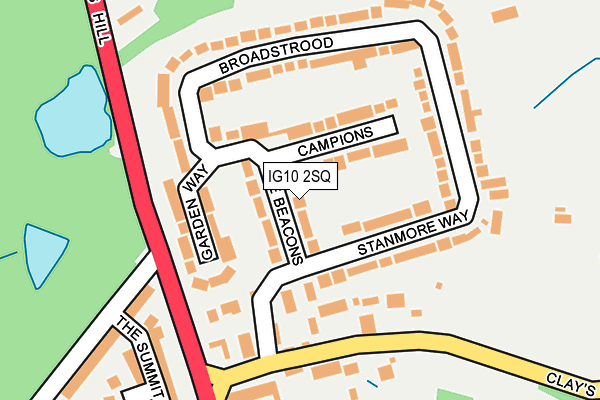 IG10 2SQ map - OS OpenMap – Local (Ordnance Survey)