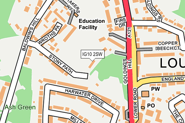 IG10 2SW map - OS OpenMap – Local (Ordnance Survey)