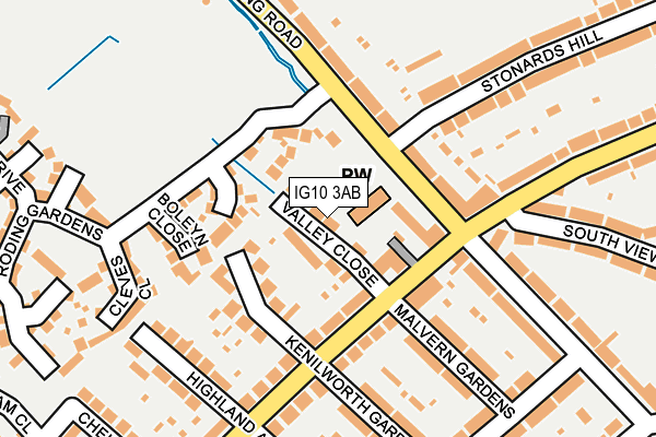 IG10 3AB map - OS OpenMap – Local (Ordnance Survey)