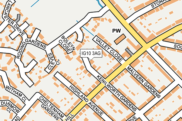 IG10 3AG map - OS OpenMap – Local (Ordnance Survey)