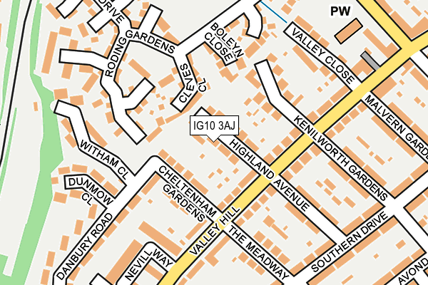 IG10 3AJ map - OS OpenMap – Local (Ordnance Survey)
