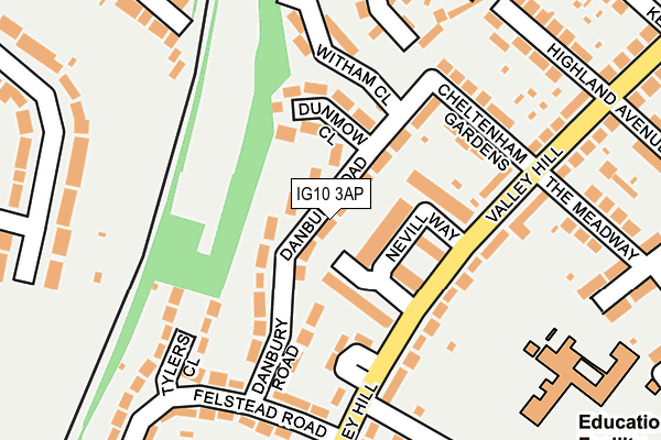 IG10 3AP map - OS OpenMap – Local (Ordnance Survey)