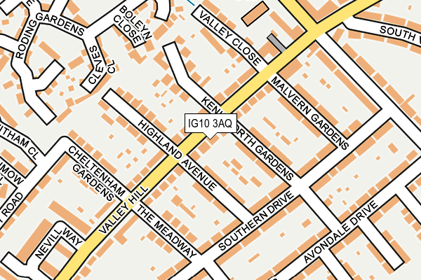 IG10 3AQ map - OS OpenMap – Local (Ordnance Survey)