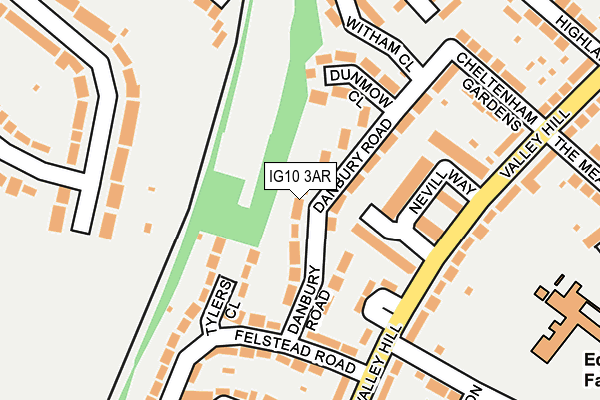 IG10 3AR map - OS OpenMap – Local (Ordnance Survey)