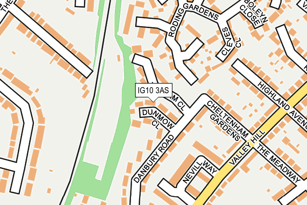 IG10 3AS map - OS OpenMap – Local (Ordnance Survey)