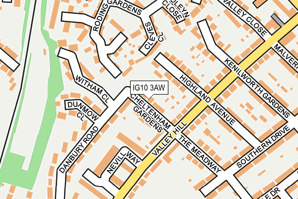 IG10 3AW map - OS OpenMap – Local (Ordnance Survey)